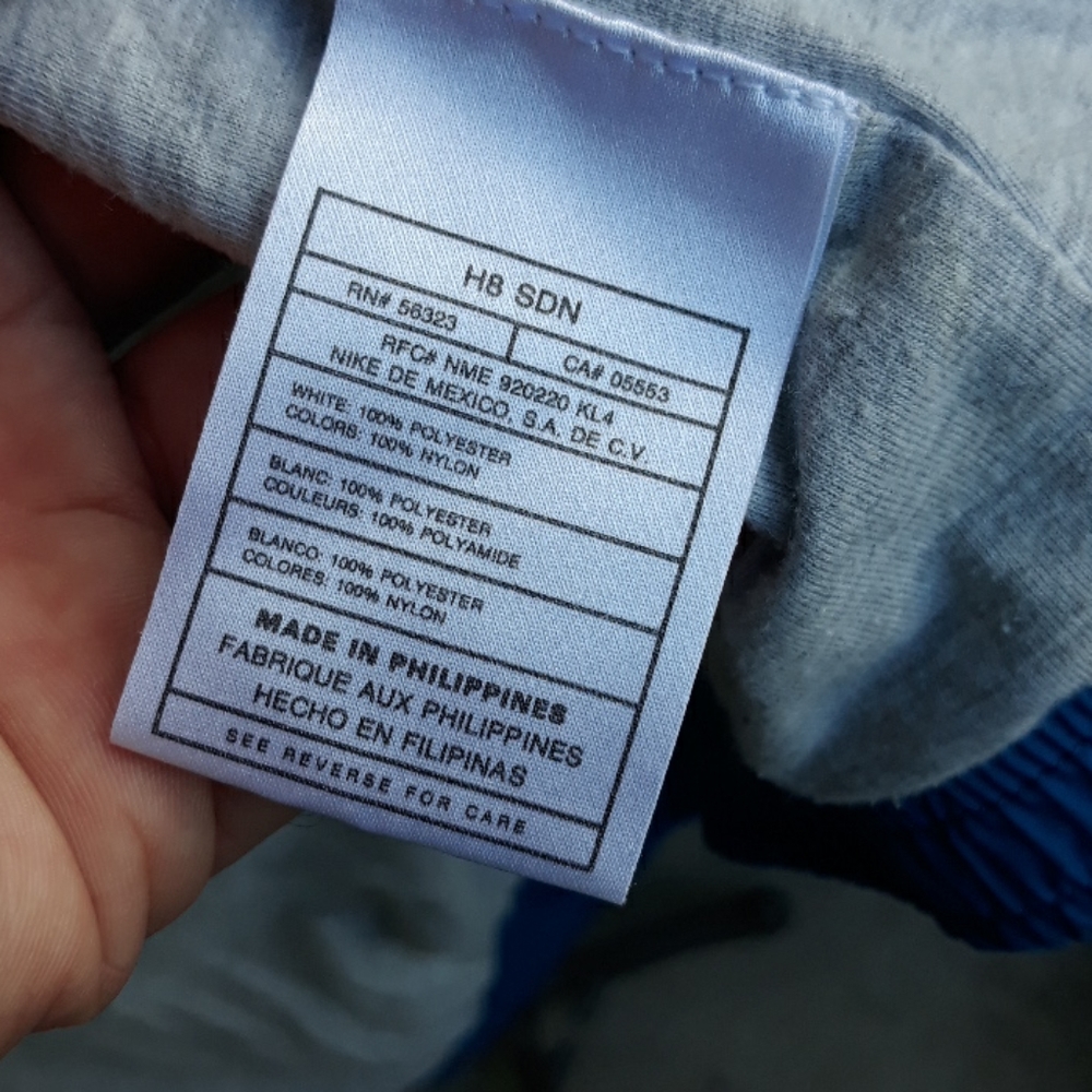 NIKE Blue Sz Large Mens Full Zip Windbreaker Jacket VINTAGE - Picture 8 of 8